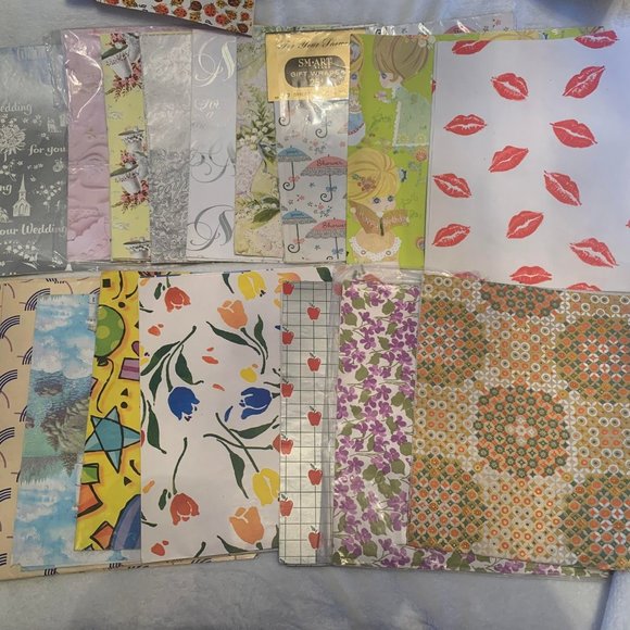 Unbranded Party Supplies Vintage Wrapping Paper Assortment 33